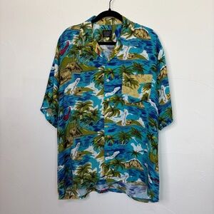 VTG National Sport Shirts by Manhattan XL Jamaica Hawaiian Camp Collar Kingston